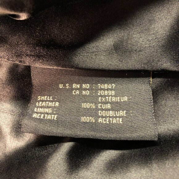 Women's Marc New York Black Leather Button Up Jacket - Picture 6 of 6